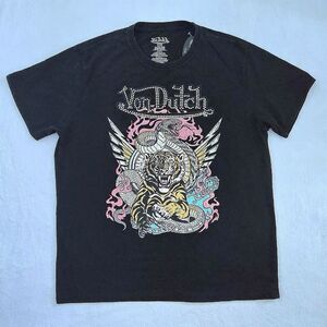 Von Dutch Snarling Tiger🐅 and Gaping‎ Cobra🐍 Graphic Tee👕  - NWT